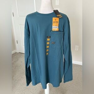 NWT Ariat Rebar Cotton Strong Blue Work Shirt Longsleeve Size Large